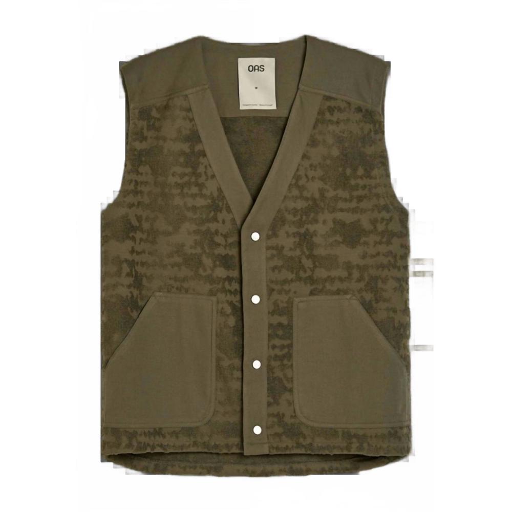NEW OAS men's lagoon cadet terry vest in morel